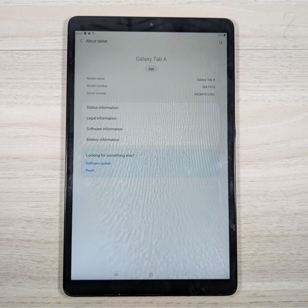 Samsung Galaxy Tab A 8.0 SM-T510 32GB Wi-Fi Black Android Tablet Tested Read